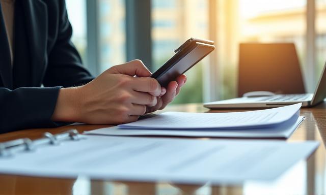 Compliance specialist reviewing documents